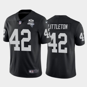 Men's Las Vegas Raiders #42 Cory Littleton Black 2020 Inaugural Season Vapor Limited Stitched Jersey Men's Las Vegas Raiders #42 Cory Littleton Black 2020 Inaugural Season Vapor Limited Stitched Jersey