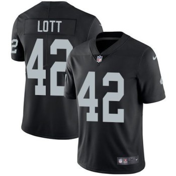 Men's Las Vegas Raiders #42 Ronnie Lott Black Vapor Untouchable Limited Stitched Football Jersey Men's Las Vegas Raiders #42 Ronnie Lott Black Vapor Untouchable Limited Stitched Football Jersey