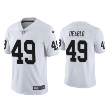 Men's Las Vegas Raiders #49 Divine Deablo White Vapor Untouchable Limited Stitched Jersey Men's Las Vegas Raiders #49 Divine Deablo White Vapor Untouchable Limited Stitched Jersey