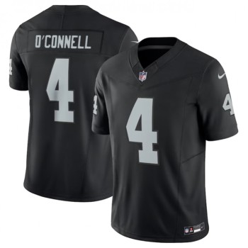Men's Las Vegas Raiders #4 Aidan O'Connell Black 2023 F.U.S.E Vapor Untouchable Stitched Football Jersey Men's Las Vegas Raiders #4 Aidan O'Connell Black 2023 F.U.S.E Vapor Untouchable Stitched Football Jersey