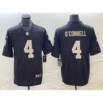 Men's Las Vegas Raiders #4 Aidan O'Connell Black Vapor Untouchable Stitched Football Jersey Men's Las Vegas Raiders #4 Aidan O'Connell Black Vapor Untouchable Stitched Football Jersey