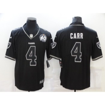 Men's Las Vegas Raiders #4 Derek Carr Black Shadow Vapor Limited Stitched Jersey Men's Las Vegas Raiders #4 Derek Carr Black Shadow Vapor Limited Stitched Jersey