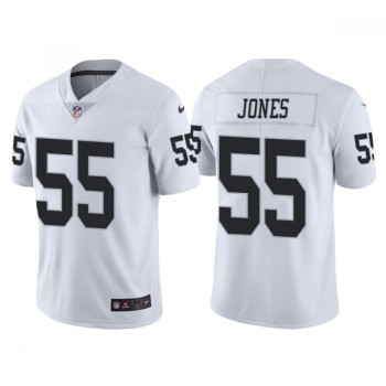 Men's Las Vegas Raiders #55 Chandler Jones White Vapor Limited Stitched Jersey Men's Las Vegas Raiders #55 Chandler Jones White Vapor Limited Stitched Jersey