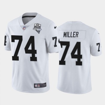 Men's Las Vegas Raiders #74 Kolton Miller White 2020 Inaugural Season Vapor Limited Stitched Jersey Men's Las Vegas Raiders #74 Kolton Miller White 2020 Inaugural Season Vapor Limited Stitched Jersey