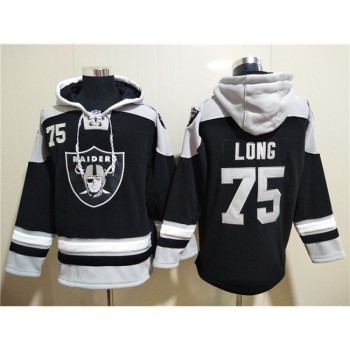 Men's Las Vegas Raiders #75 Howie Long Black Ageless Must-Have Lace-Up Pullover Hoodie Men's Las Vegas Raiders #75 Howie Long Black Ageless Must-Have Lace-Up Pullover Hoodie