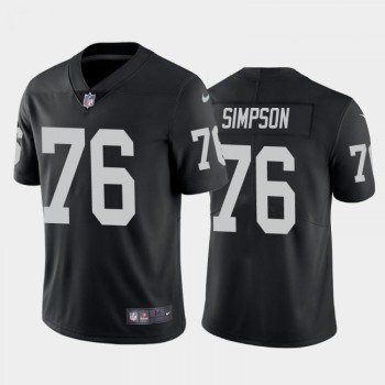 Men's Las Vegas Raiders #76 John Simpson Black Vapor Untouchable Limited Stitched Jersey Men's Las Vegas Raiders #76 John Simpson Black Vapor Untouchable Limited Stitched Jersey