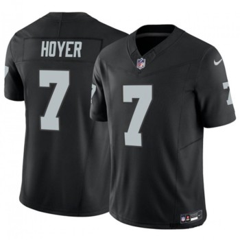 Men's Las Vegas Raiders #7 Brian Hoyer Black 2023 F.U.S.E Vapor Untouchable Stitched Football Jersey Men's Las Vegas Raiders #7 Brian Hoyer Black 2023 F.U.S.E Vapor Untouchable Stitched Football Jersey