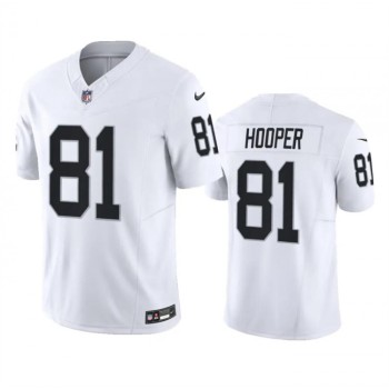Men's Las Vegas Raiders #81 Austin Hooper White 2023 F.U.S.E Stitched Football Jersey Men's Las Vegas Raiders #81 Austin Hooper White 2023 F.U.S.E Stitched Football Jersey