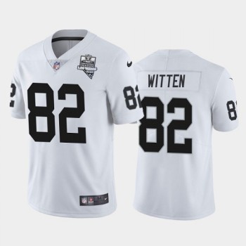 Men's Las Vegas Raiders #82 Jason Witten White 2020 Inaugural Season Vapor Limited Stitched Jersey Men's Las Vegas Raiders #82 Jason Witten White 2020 Inaugural Season Vapor Limited Stitched Jersey