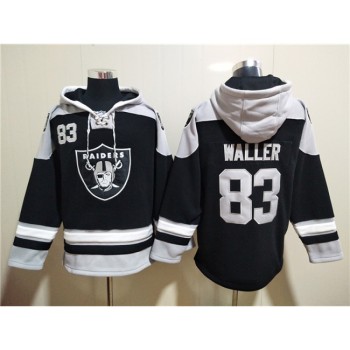 Men's Las Vegas Raiders #83 Darren Waller Black Ageless Must-Have Lace-Up Pullover Hoodie Men's Las Vegas Raiders #83 Darren Waller Black Ageless Must-Have Lace-Up Pullover Hoodie
