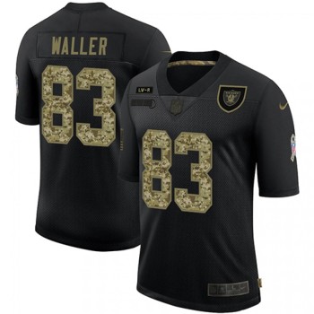 Men's Las Vegas Raiders #83 Darren Waller Black Camo Salute To Service Limited Stitched Jersey Men's Las Vegas Raiders #83 Darren Waller Black Camo Salute To Service Limited Stitched Jersey