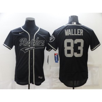 Men's Las Vegas Raiders #83 Darren Waller Black Flex Base Stitched Jersey Men's Las Vegas Raiders #83 Darren Waller Black Flex Base Stitched Jersey