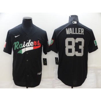 Men's Las Vegas Raiders #83 Darren Waller Black Mexico Stitched Jersey Men's Las Vegas Raiders #83 Darren Waller Black Mexico Stitched Jersey