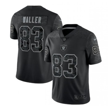 Men's Las Vegas Raiders #83 Darren Waller Black Reflective Limited Stitched Football Jersey Men's Las Vegas Raiders #83 Darren Waller Black Reflective Limited Stitched Football Jersey