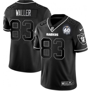 Men's Las Vegas Raiders #83 Darren Waller Black Shadow Vapor Limited Stitched Jersey Men's Las Vegas Raiders #83 Darren Waller Black Shadow Vapor Limited Stitched Jersey