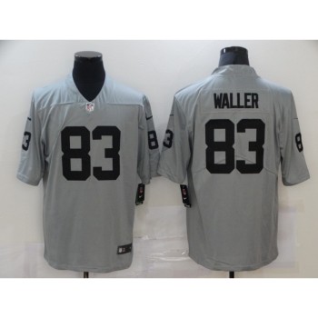Men's Las Vegas Raiders #83 Darren Waller Grey Limited Stitched Jersey Men's Las Vegas Raiders #83 Darren Waller Grey Limited Stitched Jersey