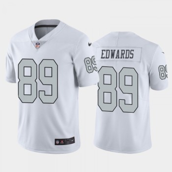 Men's Las Vegas Raiders #89 Bryan Edwards White Color Rush Stitched Jersey Men's Las Vegas Raiders #89 Bryan Edwards White Color Rush Stitched Jersey
