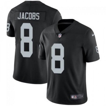 Men's Las Vegas Raiders #8 Josh Jacobs Black Vapor Limited Stitched Jersey Men's Las Vegas Raiders #8 Josh Jacobs Black Vapor Limited Stitched Jersey