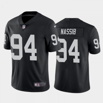 Men's Las Vegas Raiders #94 Carl Nassib Black Vapor Untouchable Limited Stitched Jersey Men's Las Vegas Raiders #94 Carl Nassib Black Vapor Untouchable Limited Stitched Jersey
