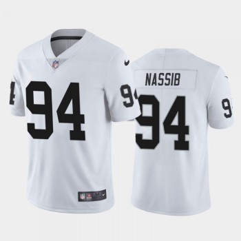 Men's Las Vegas Raiders #94 Carl Nassib White Vapor Untouchable Limited Stitched Jersey Men's Las Vegas Raiders #94 Carl Nassib White Vapor Untouchable Limited Stitched Jersey