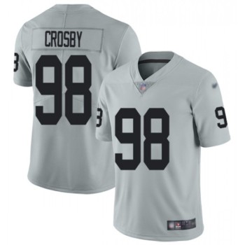 Men's Las Vegas Raiders #98 Maxx Crosby Grey Vapor Untouchable Limited Stitched Jersey Men's Las Vegas Raiders #98 Maxx Crosby Grey Vapor Untouchable Limited Stitched Jersey