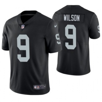 Men's Las Vegas Raiders #9 Tyree Wilson Black 2023 Draft Vapor Limited Stitched Football Jersey Men's Las Vegas Raiders #9 Tyree Wilson Black 2023 Draft Vapor Limited Stitched Football Jersey