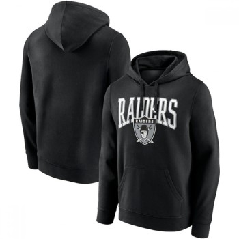 Men's Las Vegas Raiders Black Gridiron Classics Campus Standard Pullover Hoodie Men's Las Vegas Raiders Black Gridiron Classics Campus Standard Pullover Hoodie
