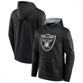 Men's Las Vegas Raiders Black On The Ball Pullover Hoodie Men's Las Vegas Raiders Black On The Ball Pullover Hoodie