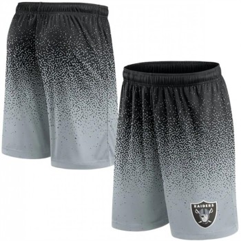Men's Las Vegas Raiders Black/Silver Ombre Shorts Men's Las Vegas Raiders Black/Silver Ombre Shorts
