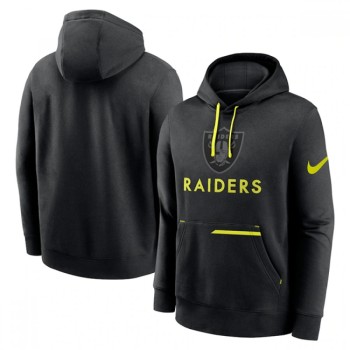 Men's Las Vegas Raiders Black Volt Pullover Hoodie Men's Las Vegas Raiders Black Volt Pullover Hoodie