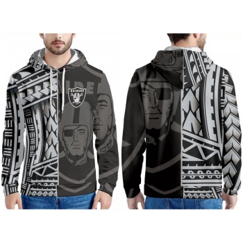 Men's Las Vegas Raiders Black/White Pullover Hoodie Men's Las Vegas Raiders Black/White Pullover Hoodie