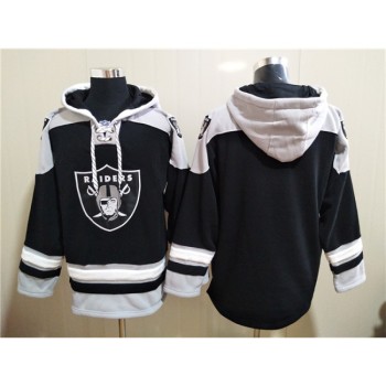 Men's Las Vegas Raiders Blank Black Ageless Must-Have Lace-Up Pullover Hoodie Men's Las Vegas Raiders Blank Black Ageless Must-Have Lace-Up Pullover Hoodie