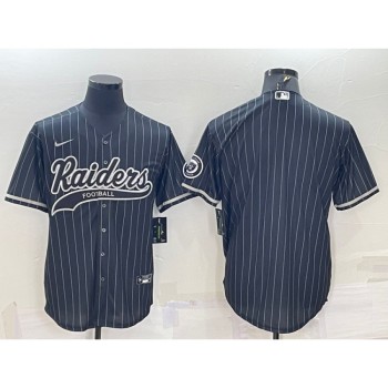 Men's Las Vegas Raiders Blank Black With Patch Cool Base Stitched Baseball Jersey Men's Las Vegas Raiders Blank Black With Patch Cool Base Stitched Baseball Jersey