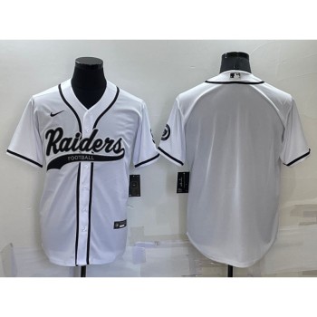 Men's Las Vegas Raiders Blank White Cool Base Stitched Baseball Jersey Men's Las Vegas Raiders Blank White Cool Base Stitched Baseball Jersey