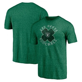 Men's Las Vegas Raiders Kelly Green St. Patrick's Day Celtic Tri-Blend T-Shirt Men's Las Vegas Raiders Kelly Green St. Patrick's Day Celtic Tri-Blend T-Shirt
