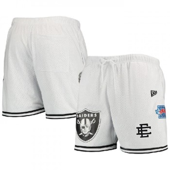 Men's Las Vegas Raiders Pro White/Black Shorts Men's Las Vegas Raiders Pro White/Black Shorts