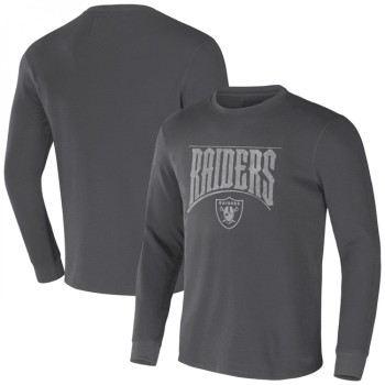 Men's Las Vegas Raiders X Darius Rucker Collection Charcoal Long Sleeve Thermal T-Shirt Men's Las Vegas Raiders X Darius Rucker Collection Charcoal Long Sleeve Thermal T-Shirt