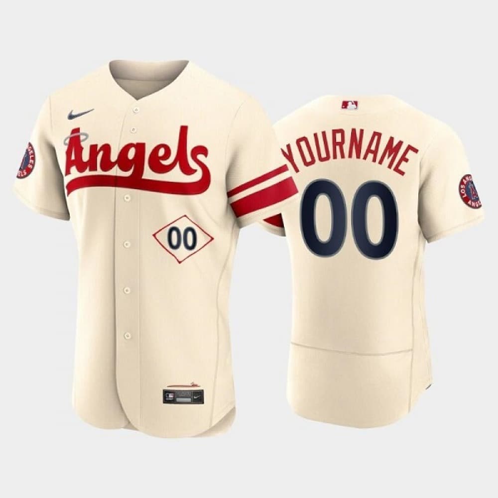 Youth Los Angeles Angels Cream City Connect Flex Base Custom Jersey Youth Los Angeles Angels Cream City Connect Flex Base Custom Jersey