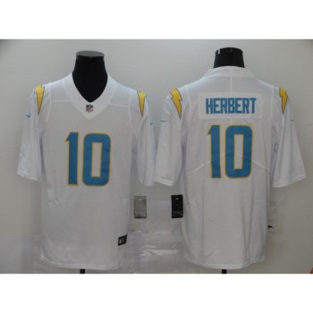 Men's Los Angeles Chargers #10 Justin Herbert 2020 White Vapor Stitched NFL Jersey Men's Los Angeles Chargers #10 Justin Herbert 2020 White Vapor Stitched NFL Jersey