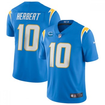 Men's Los Angeles Chargers #10 Justin Herbert 2022 Blue With 2-star C Patch Vapor Untouchable Limited Stitched Jersey Men's Los Angeles Chargers #10 Justin Herbert 2022 Blue With 2-star C Patch Vapor Untouchable Limited Stitched Jersey