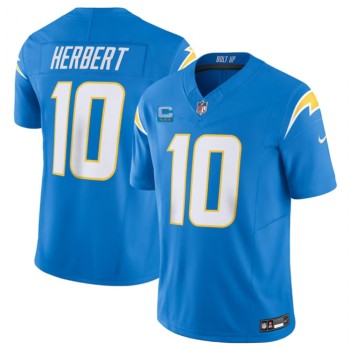Men's Los Angeles Chargers #10 Justin Herbert Light Blue 2023 F.U.S.E. With 3-Star C Patch Vapor Untouchable Limited Stitched Jersey Men's Los Angeles Chargers #10 Justin Herbert Light Blue 2023 F.U.S.E. With 3-Star C Patch Vapor Untouchable Limited Stitched Jersey