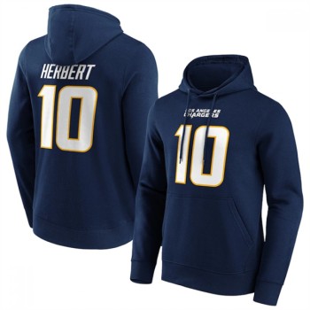 Men's Los Angeles Chargers #10 Justin Herbert Navy Hoodie Men's Los Angeles Chargers #10 Justin Herbert Navy Hoodie