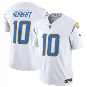 Men's Los Angeles Chargers #10 Justin Herbert White 2023 F.U.S.E. Vapor Untouchable Limited Stitched Jersey Men's Los Angeles Chargers #10 Justin Herbert White 2023 F.U.S.E. Vapor Untouchable Limited Stitched Jersey