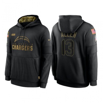 Men's Los Angeles Chargers #13 Keenan Allen 2020 Black Salute to Service Sideline Performance Pullover Hoodie Men's Los Angeles Chargers #13 Keenan Allen 2020 Black Salute to Service Sideline Performance Pullover Hoodie