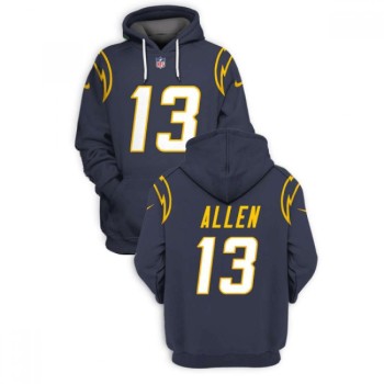 Men's Los Angeles Chargers #13 Keenan Allen 2021 Navy Pullover Hoodie Men's Los Angeles Chargers #13 Keenan Allen 2021 Navy Pullover Hoodie