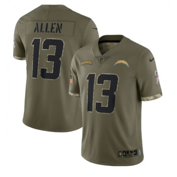 Men's Los Angeles Chargers #13 Keenan Allen Olive 2022 Salute To Service Limited Stitched Jersey Men's Los Angeles Chargers #13 Keenan Allen Olive 2022 Salute To Service Limited Stitched Jersey