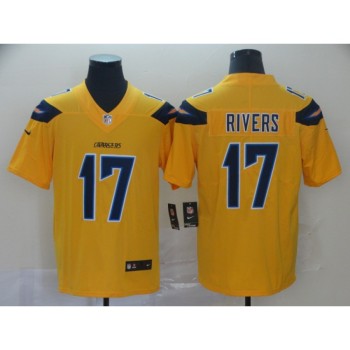 Men's Los Angeles Chargers #17 Philip Rivers 2019 Gold Inverted Legend Stitched NFL Jersey Men's Los Angeles Chargers #17 Philip Rivers 2019 Gold Inverted Legend Stitched NFL Jersey
