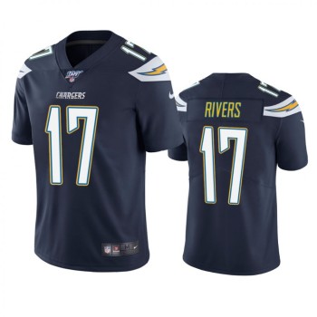 Men's Los Angeles Chargers #17 Philip Rivers Navy 2019 100th Season Vapor Untouchable Limited Stitched NFL Jersey Men's Los Angeles Chargers #17 Philip Rivers Navy 2019 100th Season Vapor Untouchable Limited Stitched NFL Jersey
