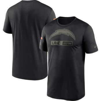 Men's Los Angeles Chargers 2020 Black Salute To Service Performance T-Shirt Men's Los Angeles Chargers 2020 Black Salute To Service Performance T-Shirt