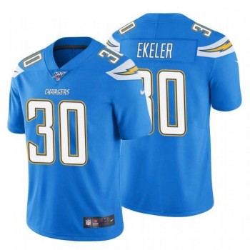 Men's Los Angeles Chargers #30 Austin Ekeler 2019 Blue 100th Season Vapor Untouchable Limited Stitched NFL Jersey Men's Los Angeles Chargers #30 Austin Ekeler 2019 Blue 100th Season Vapor Untouchable Limited Stitched NFL Jersey